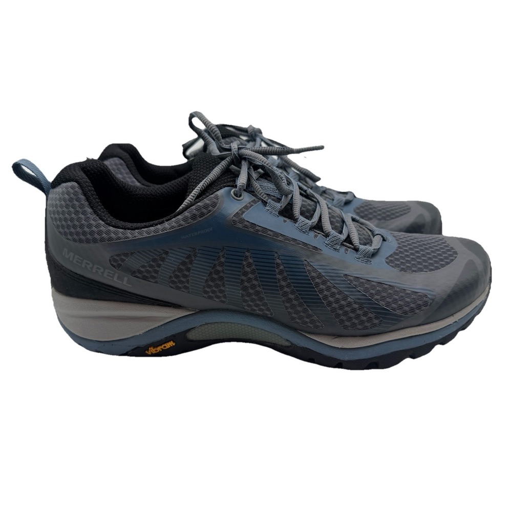 Merrell Shoes Women's Sz 10 Blue Gray Siren Edge 3 Hiking Waterproof Vibram Sole
